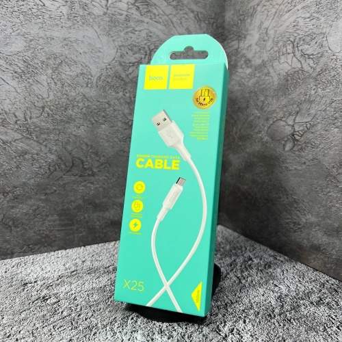 Кабель Hoco X25 Soarer micro 1m white