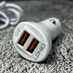 АЗУ LDNIO C511Q 2USB QC3.0 + typeC cable white