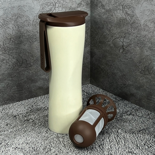 Термос Kiss Kiss Fish Moka Coffee Tumbler 430 мл White (без экрана)