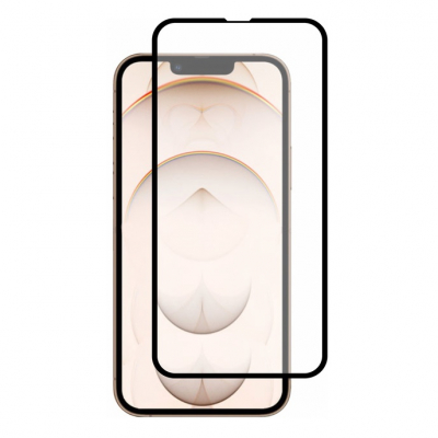 Защитное стекло для iPhone 13 Pro/14 Pro Full Glue Черное