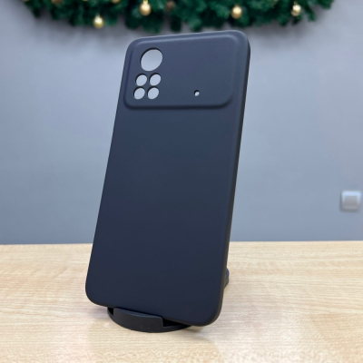 Накладка для Xiaomi POCO X4 Pro Silicone Case, черная