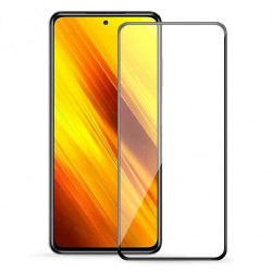 Защитное стекло для Xiaomi Poco X3/X3Pro Full Glue Черное