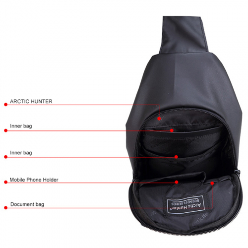 Сумка через плечо Arctic Hunter XB13001 Black