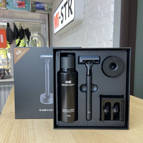 Набор Xiaomi пена, подставка, бритвенный станок Lemon H300