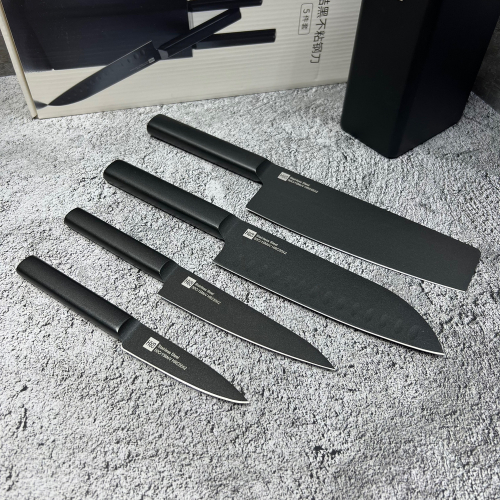 Набор ножей Xiaomi HuoHou Heat Cool Black Non-stick Knife Set 5 предметов (HU0076)