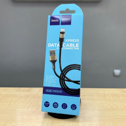 Кабель Hoco X26 Xpress Lightning Black-Gold, 1м