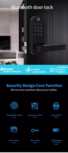 Умный замок для двери YOHEEN Smart Door Lock YF919 Black