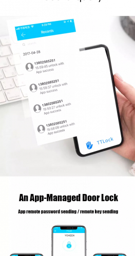 Умный замок для двери YOHEEN Smart Door Lock YF919 Black