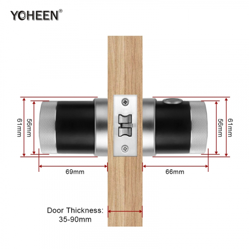 Умный замок для двери YOHEEN Smart Door Lock YS166 Smart Lock Silver