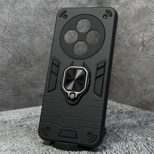 Накладка противоударная для Xiaomi Redmi 14C с кольцом черная