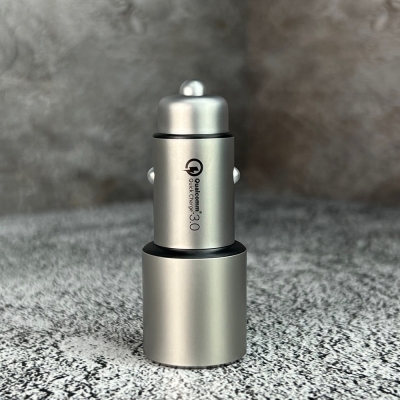 Автомобильное зарядное устройство Xiaomi Car Charger QC 3.0 2USB Silver (CC02CZM)