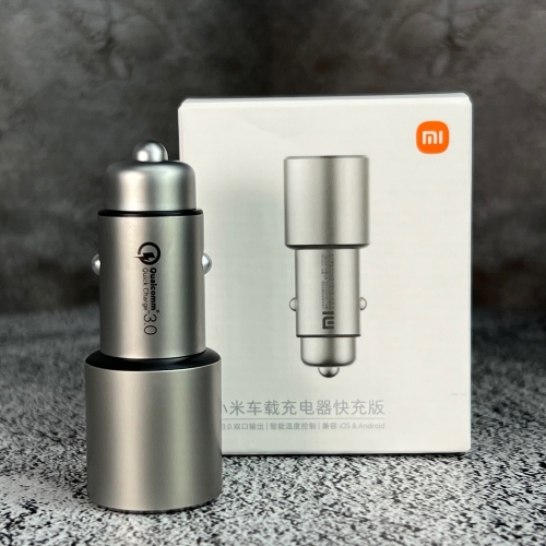 Автомобильное зарядное устройство Xiaomi Car Charger QC 3.0 2USB Silver (CC02CZM)