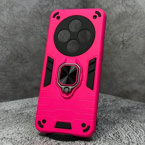 Накладка противоударная для Xiaomi Redmi 14C с кольцом розовая