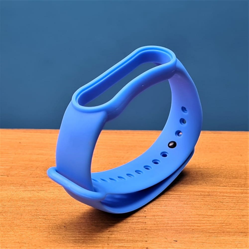 Ремешок для Xiaomi Mi Band 5 силиконовый Голубой