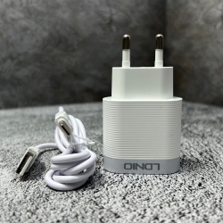 Зарядное устройство LDNIO A303Q USB*3A Quick Charge 3.0 18W + кабель USB - Type-C белый