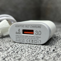 Зарядное устройство LDNIO A303Q USB*3A Quick Charge 3.0 18W + кабель USB - micro USB белый