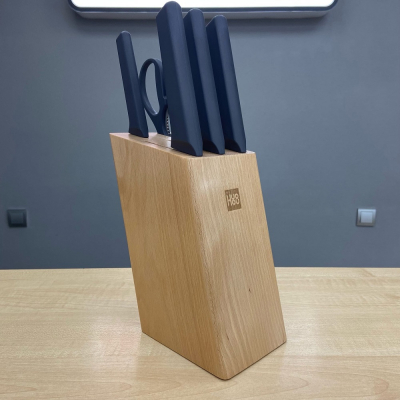 Набор кухонных ножей с подставкой Xiaomi Huo Hou Fire Kitchen Steel Knife Set