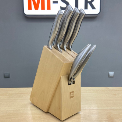 Xiaomi Набор кухонных ножей Xiaomi HuoHou Stainless Steel Knife Set с подставкой (HU0014)