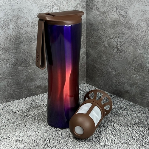 Термос Kiss Kiss Fish Moka Coffee Tumbler 430 мл Purple (без экрана)