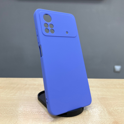 Накладка для Xiaomi POCO X4 Pro Silicone Case, фиолетовая