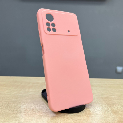 Накладка для Xiaomi POCO X4 Pro Silicone Case, коралловый