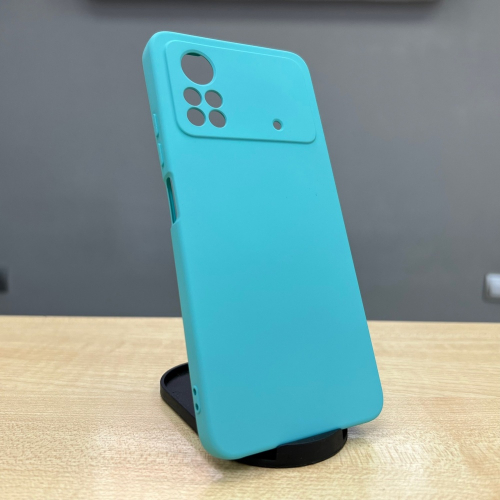 Накладка для Xiaomi POCO X4 Pro Silicone Case, бирюзовая
