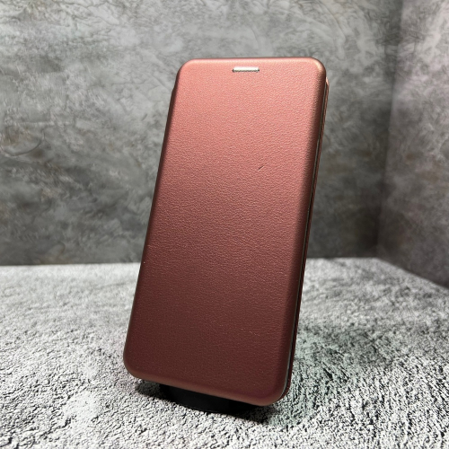 Чехол-книжка для Redmi Note 13, бордовый