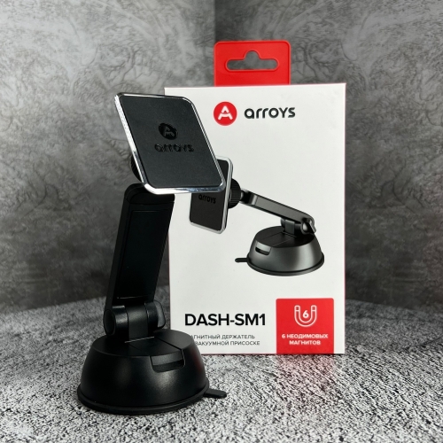 Магнитный Автомобильный Держатель Arroys Dash-SM1 Black