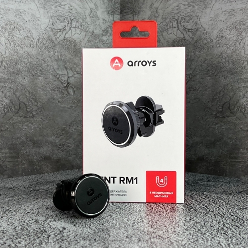 Автомобильный держатель для смартфона Arroys Vent-RM1 Auto Black
