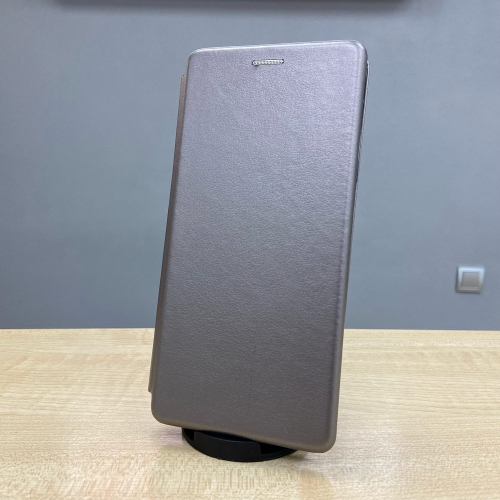 Чехол-книжка для Redmi 12C, серебристая