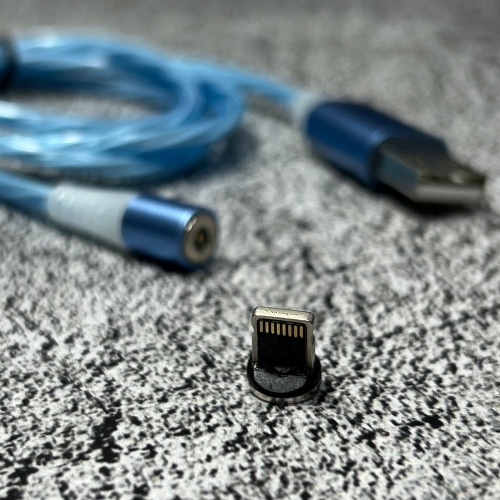 LED Magnetic Cable Lightning 8-pin Синий