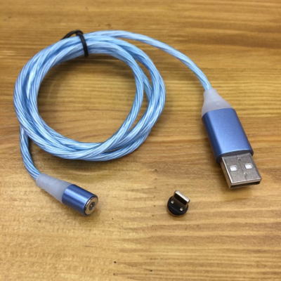 LED Magnetic Cable Lightning 8-pin Синий