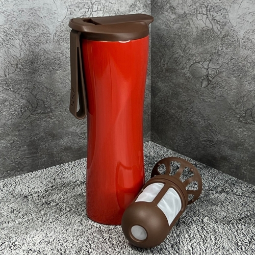 Термос Kiss Kiss Fish Moka Coffee Tumbler 430 мл Red (без экрана)